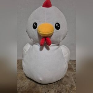 Walmart White ROOSTER Chicken 14" Squishy Plush 2024 Big Large Stuffed Animal